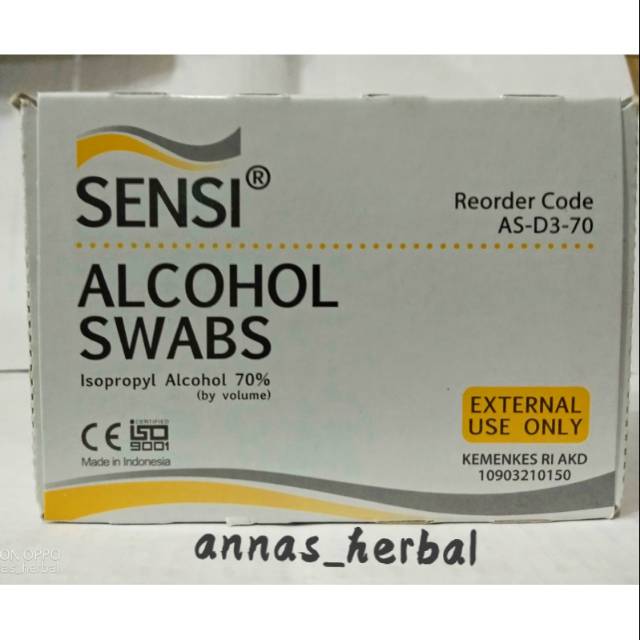 Sensi alcohol swabs