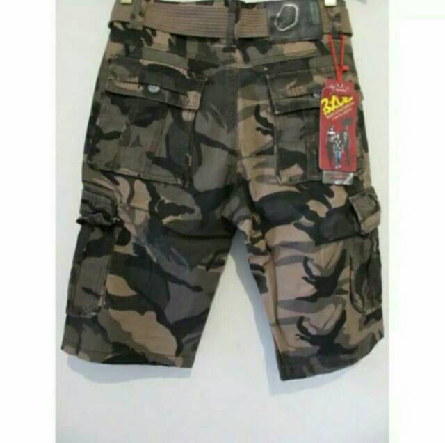 Celana  Import Pendek Loreng Cargo Elite Army Original 100%