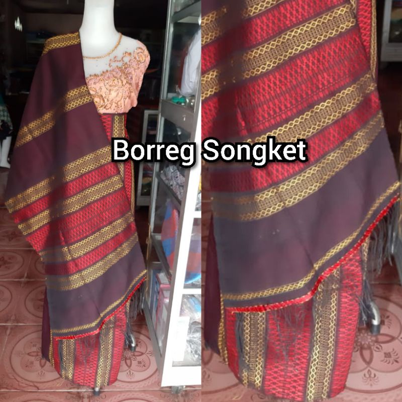 BORREG SONGKET - SONGKET PUCCA BINTIK ATBM TOBA SONGKET BATAK MERAH MARON PUCCA BINTIK MURAH SONGKET