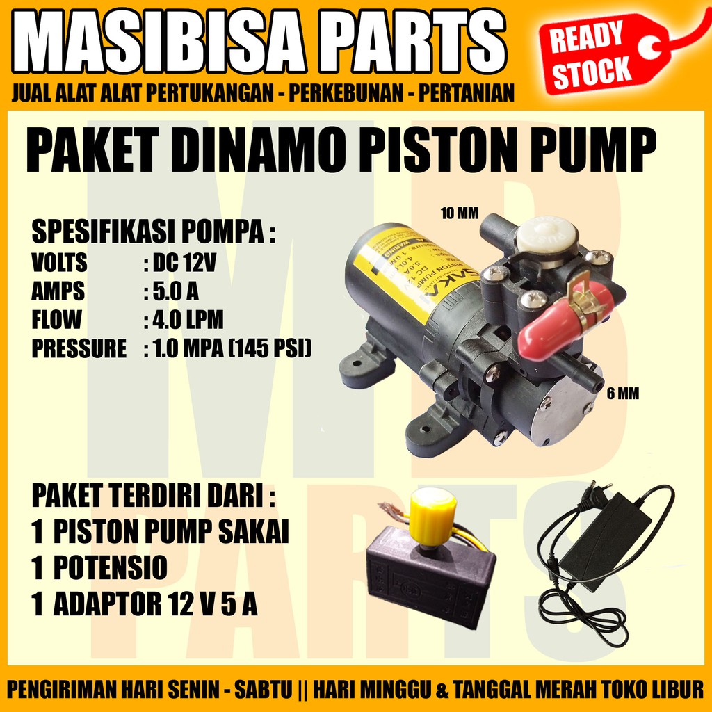 POMPA MISTING UNTUK WALET / DINAMO PUMP DC / PISTON PUMP HI PRESSURE