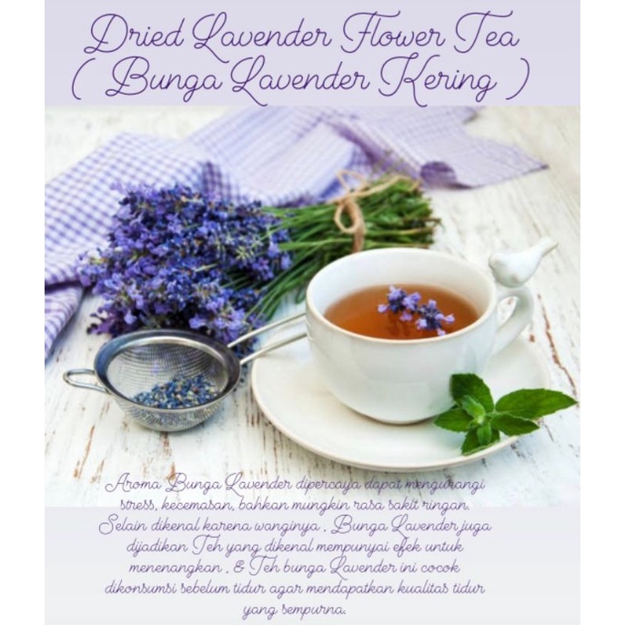 

50G BUNGA LAVENDER KERING HERBAL DRIED LAVENDER FLOWER TEA 50GR