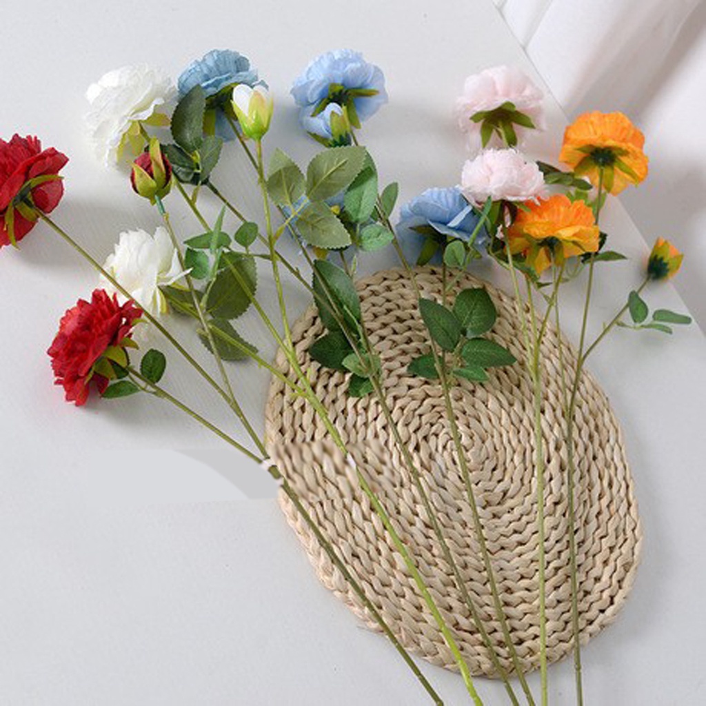 ☀ INDOLAND ☀  Artificial Flower Bouquet Peony Fake Home Wedding Table Decoration Bunga Palsu Buatan  plastik F002