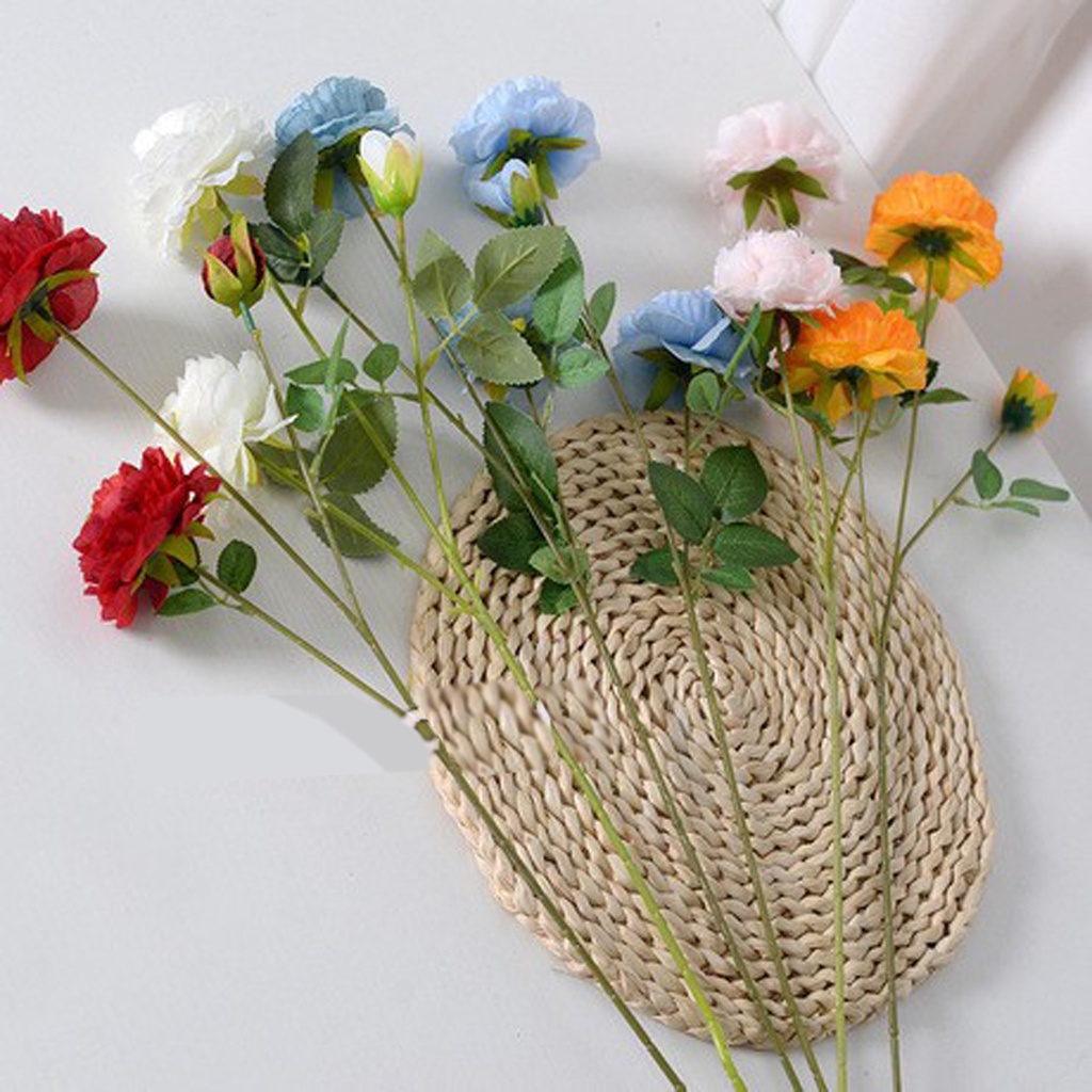 INDOMINI F002 Dekorasi Bunga Peony Artificial Tanaman Hias Decor Rumah Mawar Plastik Palsu