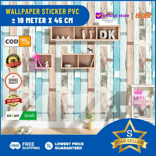 Wallpaper Sticker  Uk.9mx45cm / Wallpaper Bervariasi motif Merk Bobi / Wallpaper Sticker Termurah