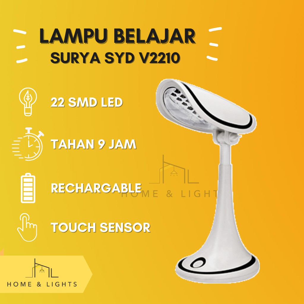 LAMPU BELAJAR EMERGENCY / LAMPU BACA / LAMPU MEJA / SURYA SYD V2210