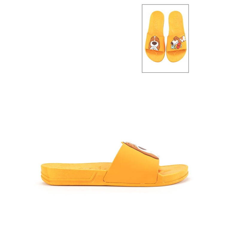 SANDAL SLIDE WANITA HUSH PUPPIES ORIGINAL CASUAL BRANDED YELLOW HW39