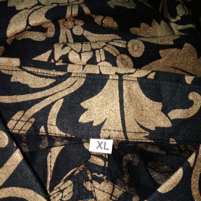 Kemeja Batik Lengan Panjang 021 Risna Batik Hrb026 Hem Batik Murah Seno Sogan Bakung Padi Manggar
