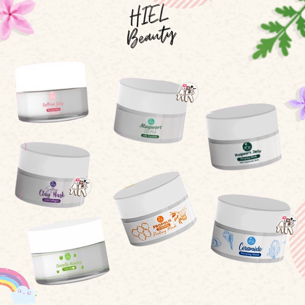 HIEL BEAUTY SAFFRON JELLY SLEEPING MASK / SAFFRON CLAY MASK / MUGWORT CLAY MASK / CENTELLA CLAY MASK / PROPOLIS SLEEPING MASK / CERAMIDE SLEEPING MASK