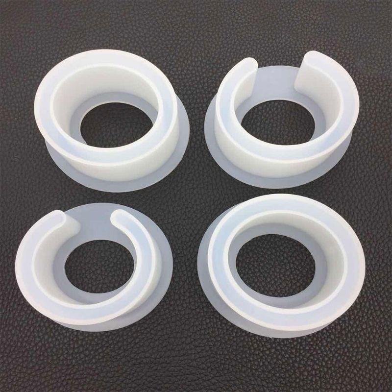 SIY  Semi-opening C-shaped Bracelet Silicone Mold DIY Crystal Epoxy Oval Bracelets Large Size Mirror Crafts Making Molds