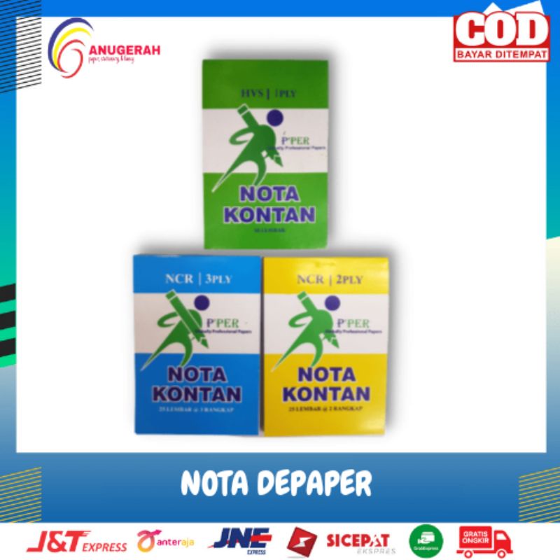 

NOTA DE'PAPER 1PLY/2PLY (PCS)