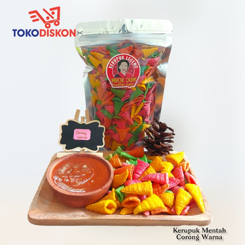 

Kerupuk Mentah Corong Warna Warni - Krupuk / Premium