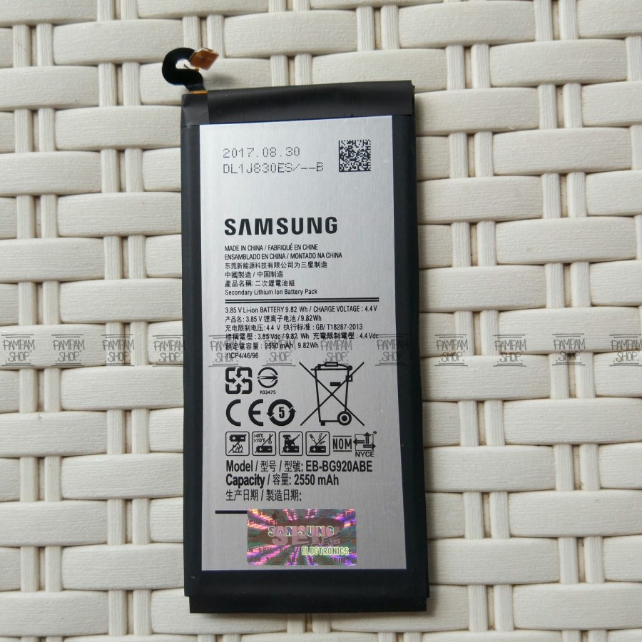 Baterai Samsung Galaxy S6 FLAT G920 G9200 G9208 G9209 SEIN Batre Battery Batrai S 6 HP