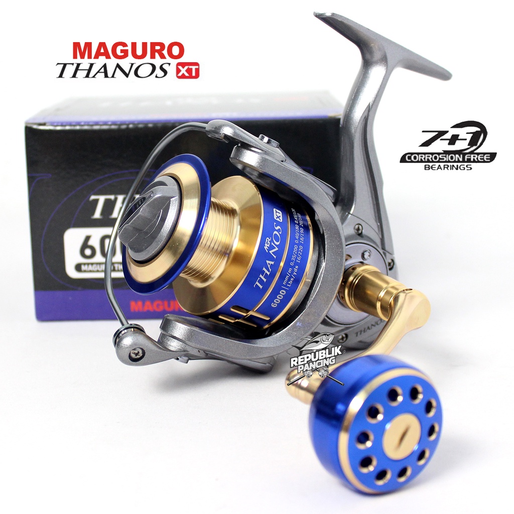 Reel Maguro THANOS XT 1000 2000 3000 4000 5000 6000 8000 Power Handle 7+1 BB Republik Pancing