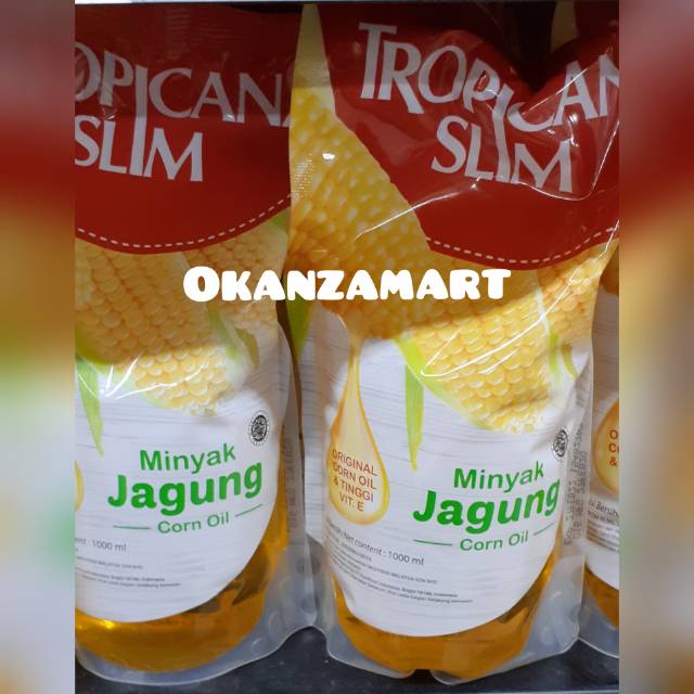 

Tropicana Slim Corn Oil/Minyak Jagung Pouch 1L