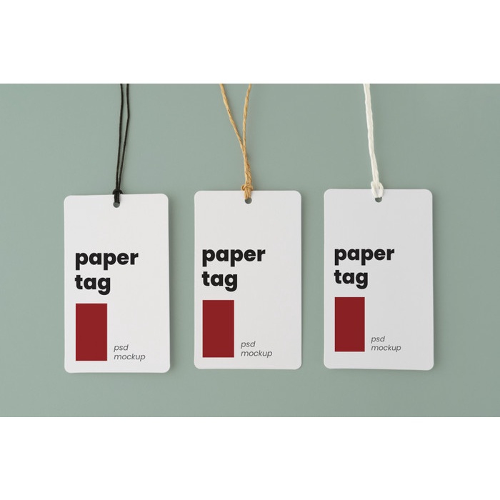 

Cetak Label Pakaian / Hang Tag Baju Custom Persegi