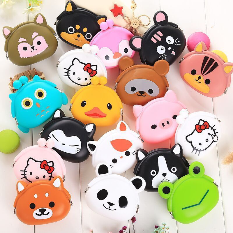TERBARU!! Dompet Koin Motif Lucu Kekinian Fashion Korea Bahan Silicon Karet Premium Terlaris