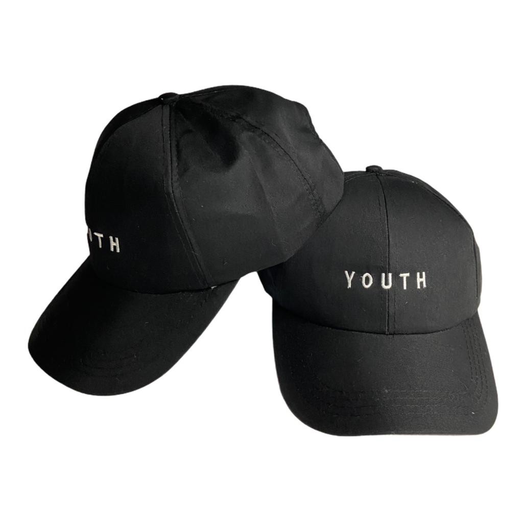 Topi Baseball Bordir Gaya Korea Pria Wanita Reclusive Challenge-Youth Hitam