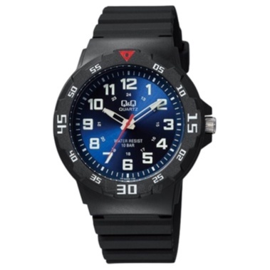 Q&amp;Q QnQ QQ Original Jam Tangan Pria Fashion Analog Dial Biru - Water Resist 10 BAR