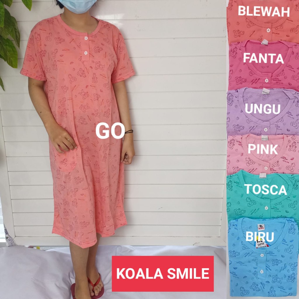 gof DS 1 DASTER BOBO STANDART Pakaian Wanita Casual Santai Motif Busui Baju Tidur