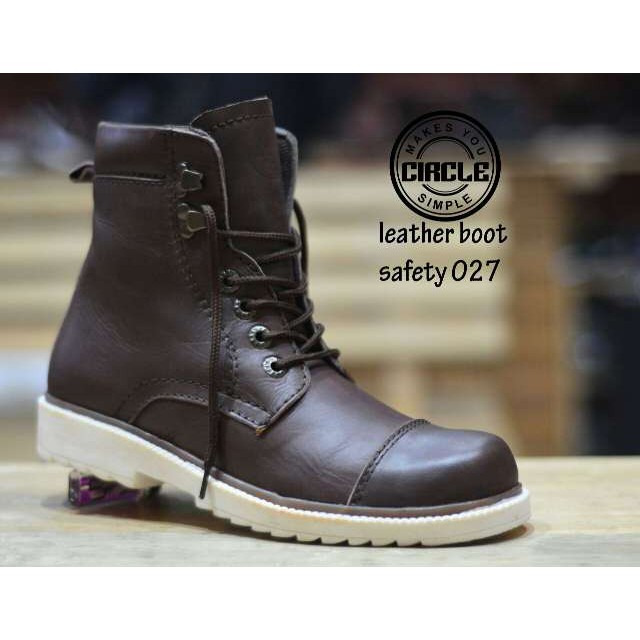 SEPATU ADIDAS /  Tas Ransel / Dompet Pria / sepatu circle safety boots brown kulit