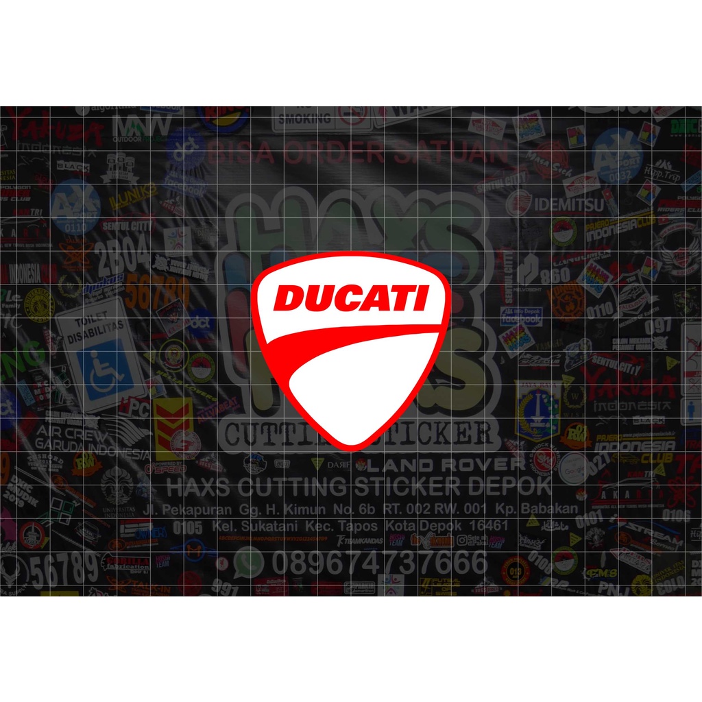Cutting Sticker Logo Ducati Ukuran 6 Cm