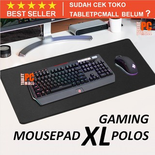 MousePad Gaming XL Polos Hitam Mouse Pad Desk Mat Alas Mouse Besar