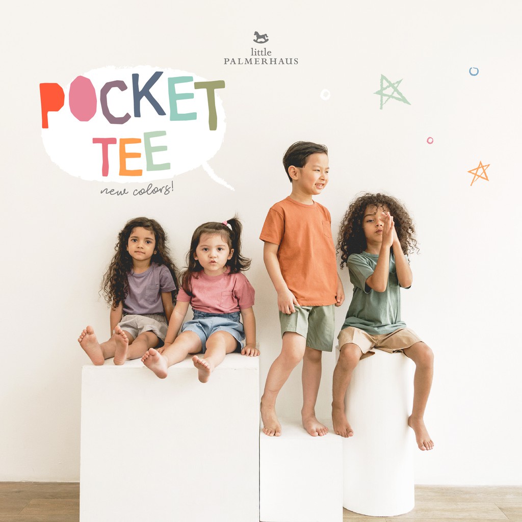 Castle - Little Palmerhaus Pocket tee - Kaos Anak Warna Warni