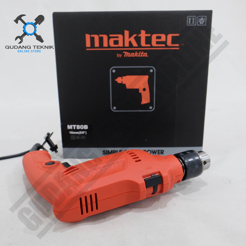 Mesin Bor Beton Besi 16mm MAKTEC MT80B MAKITA M0801B / Impact Drill Listrik 16 mm Bor Tembok Beton Kayu Besi MT 80 M 0801B