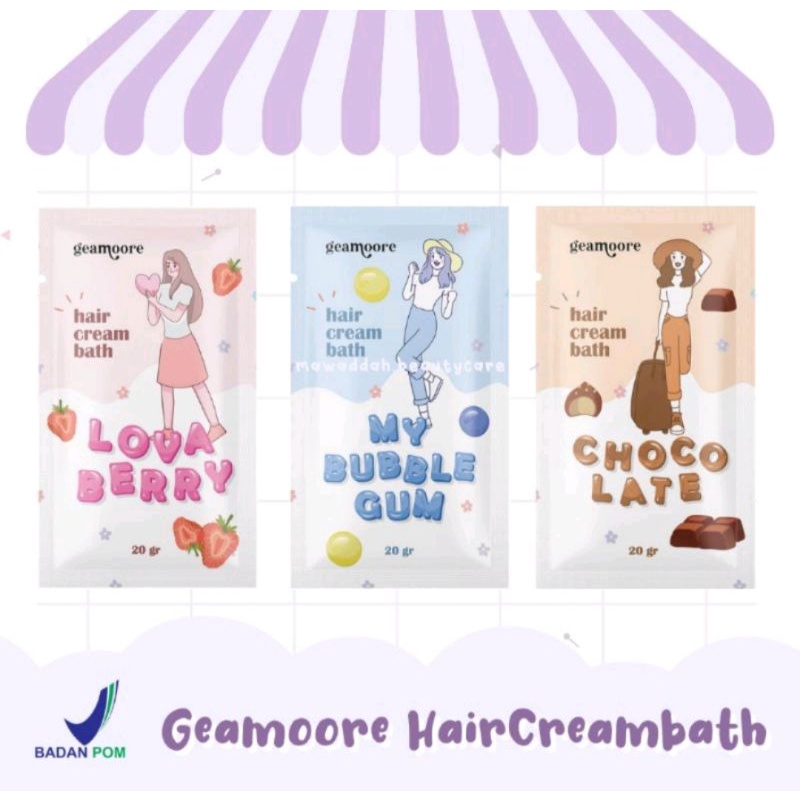 GEAMOORE HAIR CREAMBATH MASKER RAMBUT