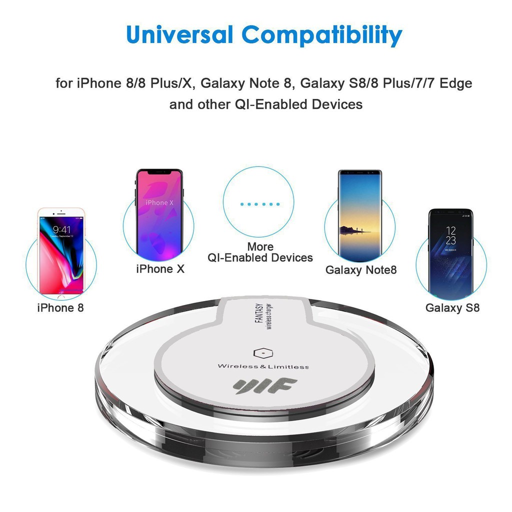 Wireless Charger Fantasy Qi HP Smartphone IOS / Android