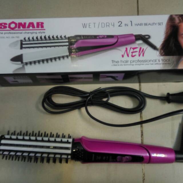 Catok Sisir Sonar 2in1 Lurus dan Keriting / Catok Sonar 2in1 Murah