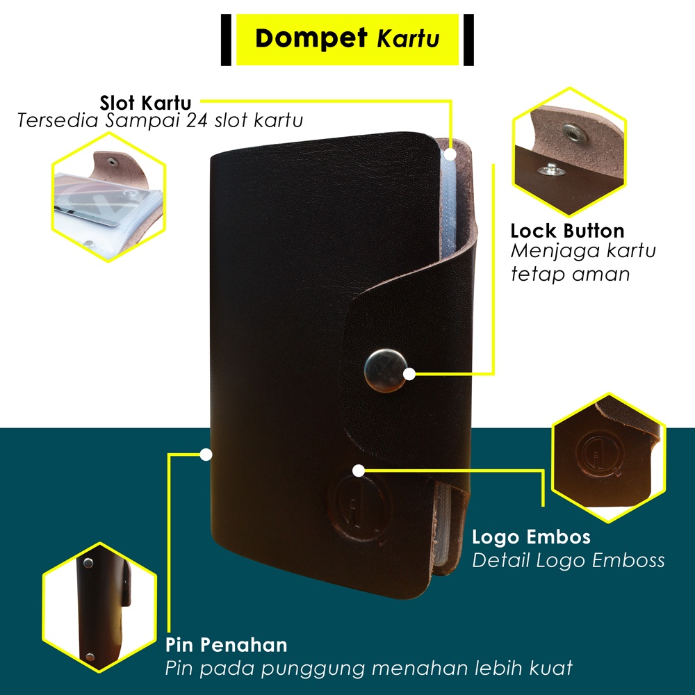 Dompet Kartu Pria Lipat Kulit Asli Original Dompet Kartu Kredit ATM Multifungsi Kulit Sapi Asli Leather CH01 KUALITAS TERJAMIN MEMUASKAN