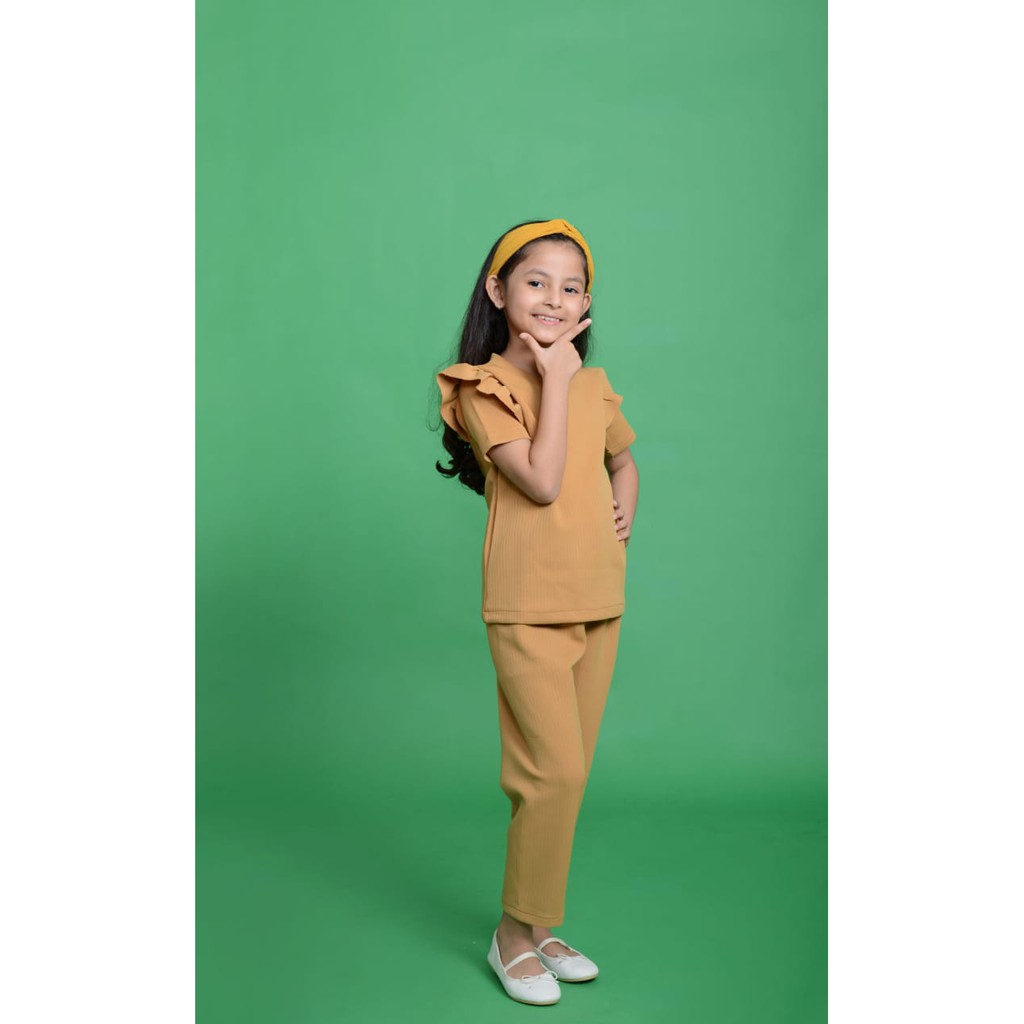 KALILA - ZELINE Set Setelan Baju Anak Perempuan / Bahan Babyrib