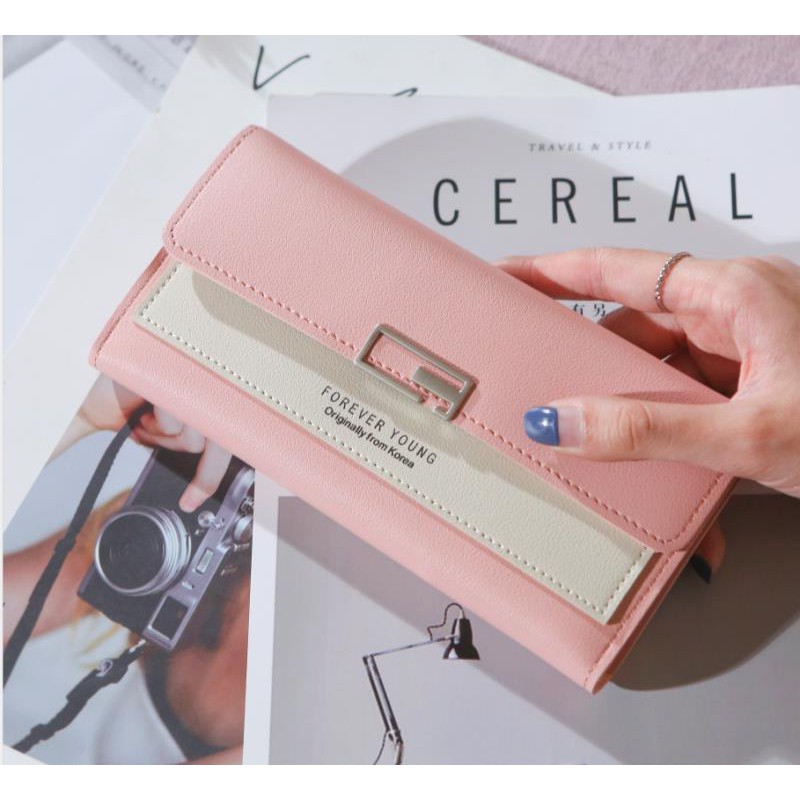 ( Fy ) COD Dompet import dompet Wanita Dompet Wanita Panjang Cantik Dompet Import Real Pict