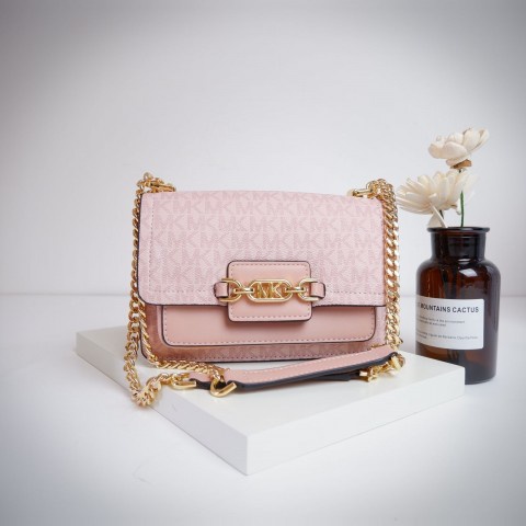 TAS WANITA SELEMPANG BAHU MK HEATHER EXTRA SMALL LOGO CROSSBODY BAG