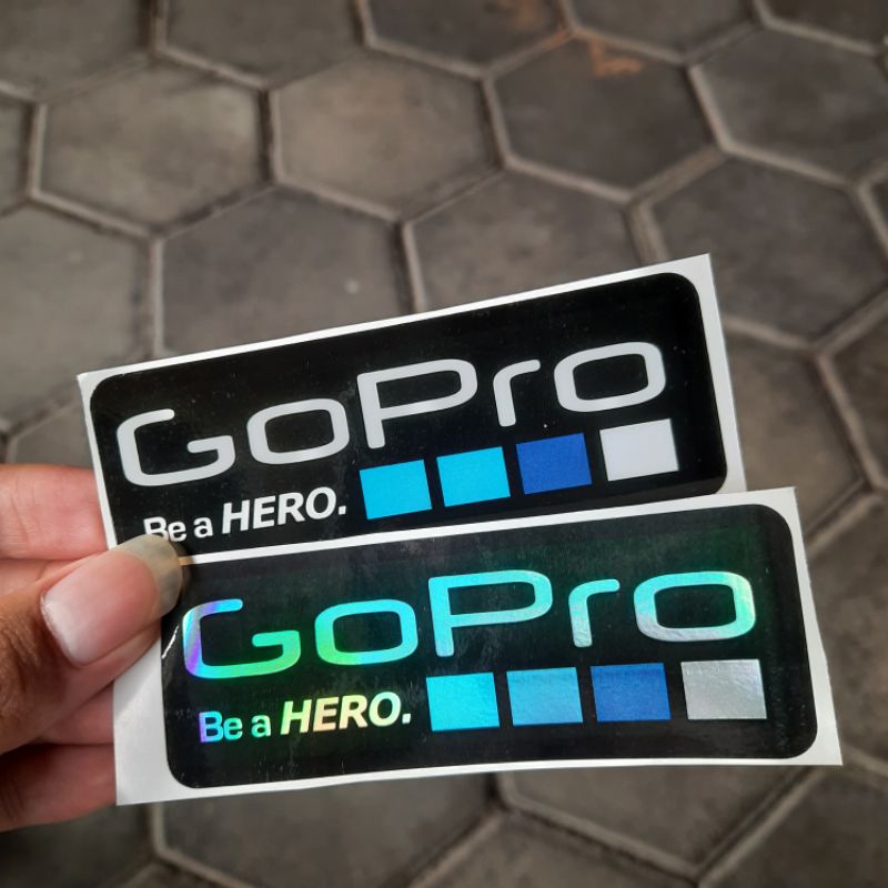 

Stiker Printing GOPRO Sticker Print Cut Bahan Vinyl + laminasi glossy Helm Motor Termurah