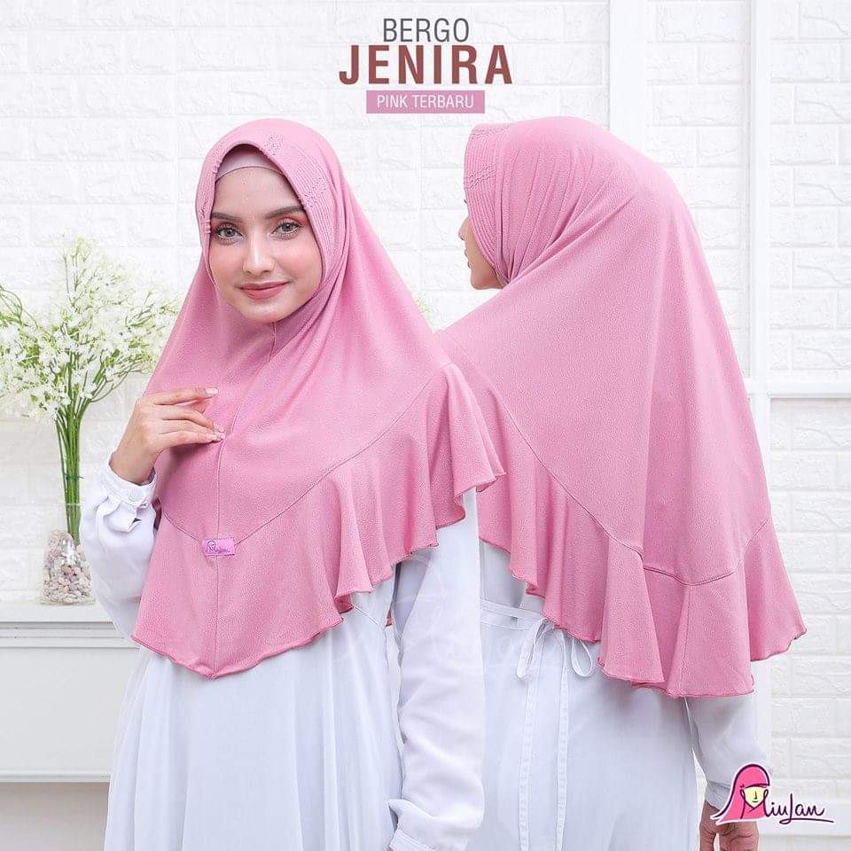 Bergo Jenira Miulan | Jilbab Instan Syar'i | Hijab Rempel Cantik | Bahan Jersey Adem & Lembut | Hija