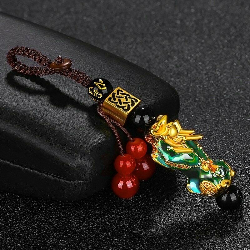 Gantungan Kunci Pixiu Black Obsidian - Lucky Keychain Pixiu