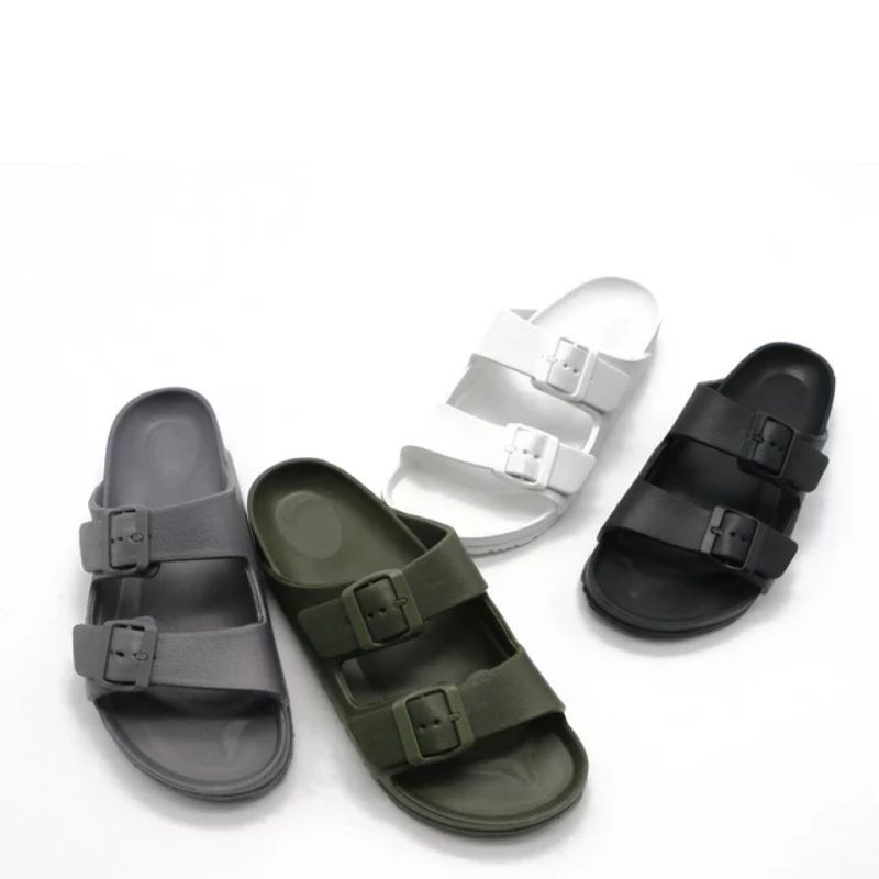 Sandal Pria Birken Jumbo Slip on Strap 2 Sandal Pylon Ringan Korean Styles Ban 2 Limitless