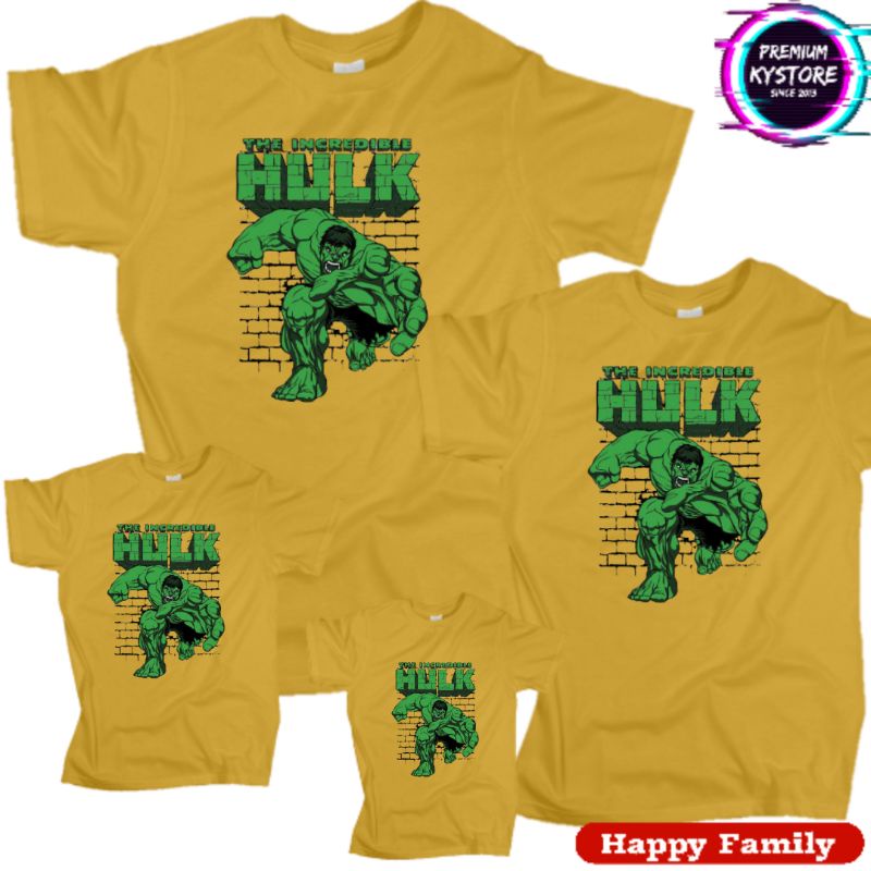 kaos anak pria motif hulk baju pria Edisi Famili S,M,L,XL,XXL