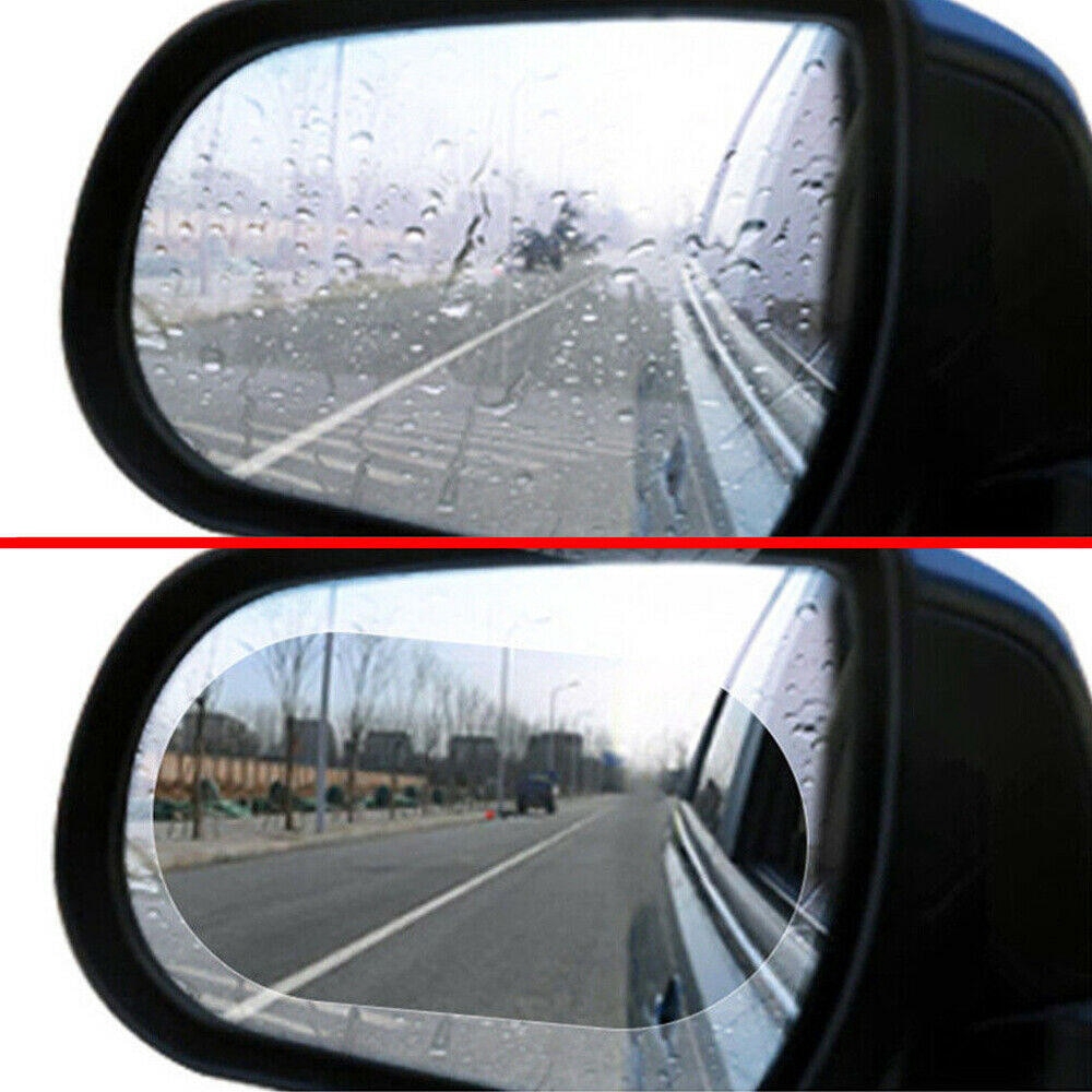 2x Car Anti Fog Anti-glare Rainproof Rearview Mirror Trim Film Cover Accessories