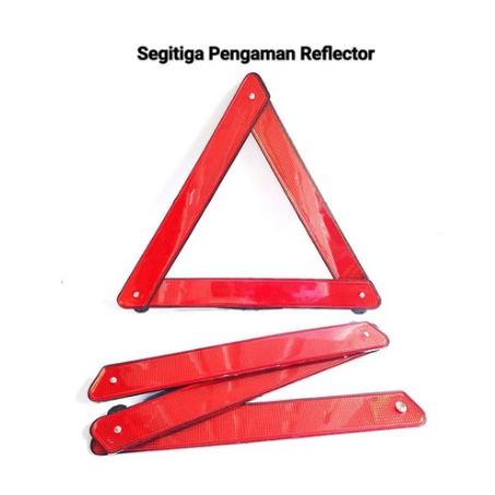 SEGITIGA PENGAMAN REFLEKTOR mobil Triangle Warning sign darurat rangkai emergency