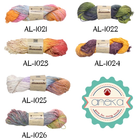 KATALOG - Benang Rajut Alamanda / Hand Dyed Yarn Cotton Yarn / Katun