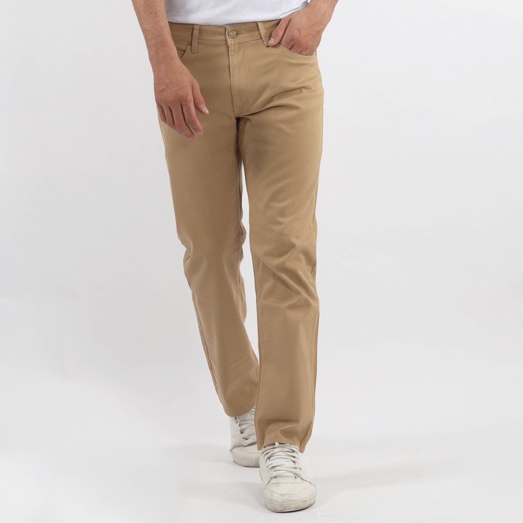  Edwin  Celana  Chinos Pria Monaco Slim Fit Stretch Khaki 