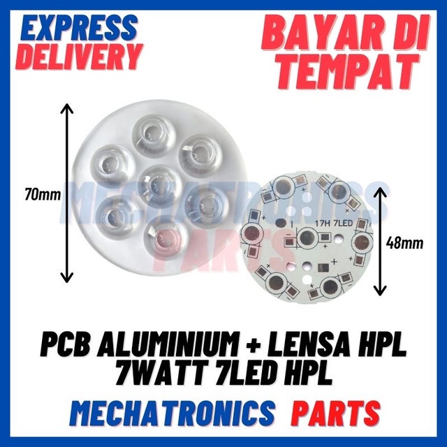 [DSP-9446] PCB ALUMINIUM + LENSA HPL 7WATT 7LED HPL 47/70MM