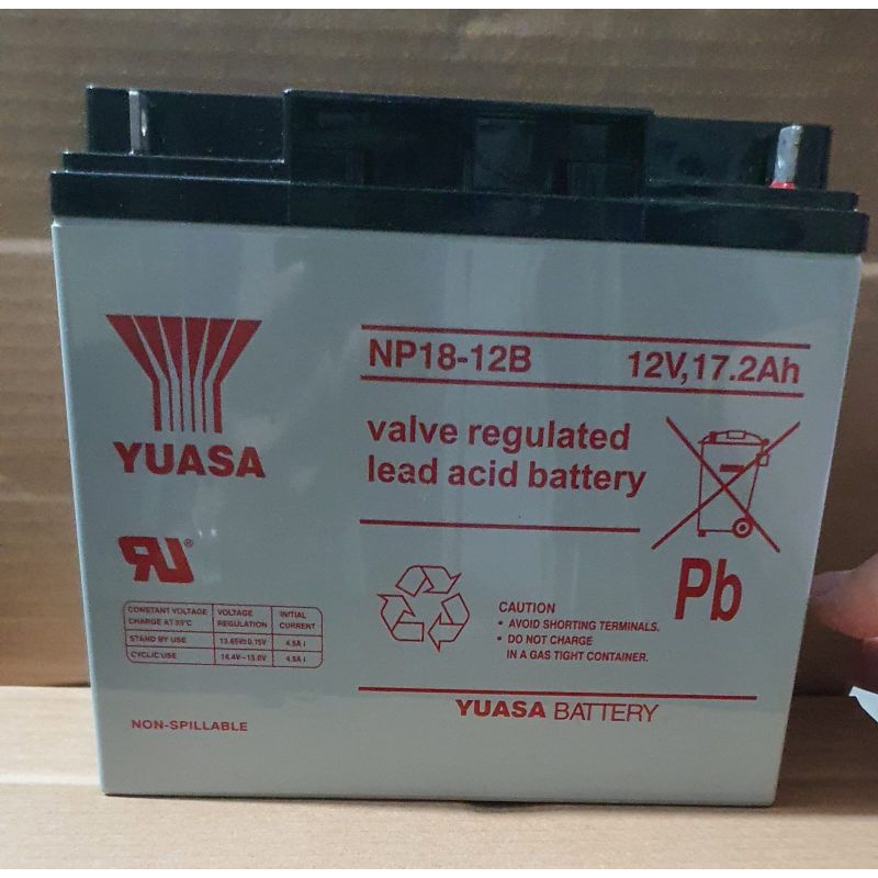Batery aki kering YUASA NP18-12, 12V-17,2AH