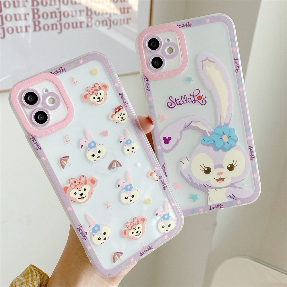 Soft Case Silikon TPU Transparan Motif Kelinci Untuk IPhone 14 13 12 11 Pro XS Max XR X 8 7 6S Plus Mini SE2