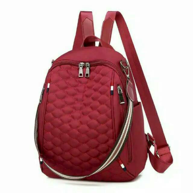 Tas ransel wanita micro jahit pagar