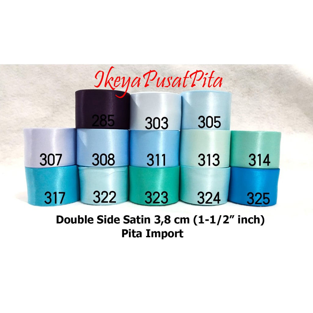 

(10 yard) Pita Satin Double Side Polos 3,8 cm (1-1/2" inch) | Pita import | Satin Ribbon 38 mm pg 5 | Toko Bahan Craft | Ikeya Pusat Pita