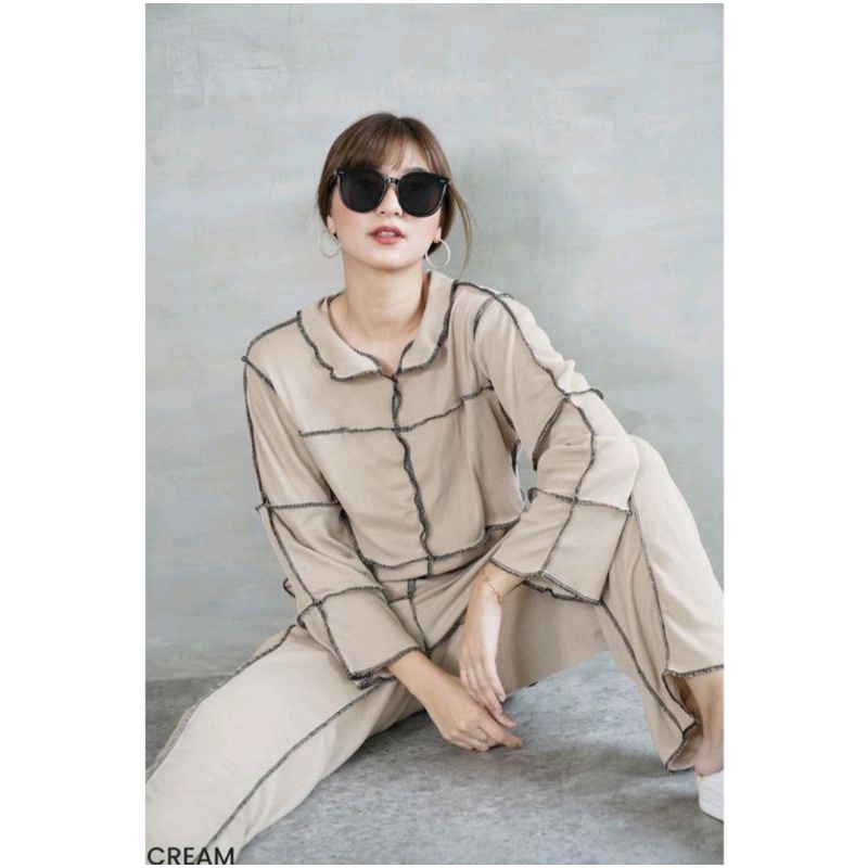 Setelan Wanita - One Set - Baju Kebalik - Baju Viral - One Set Kebalik - One Set Viral - Polos-2